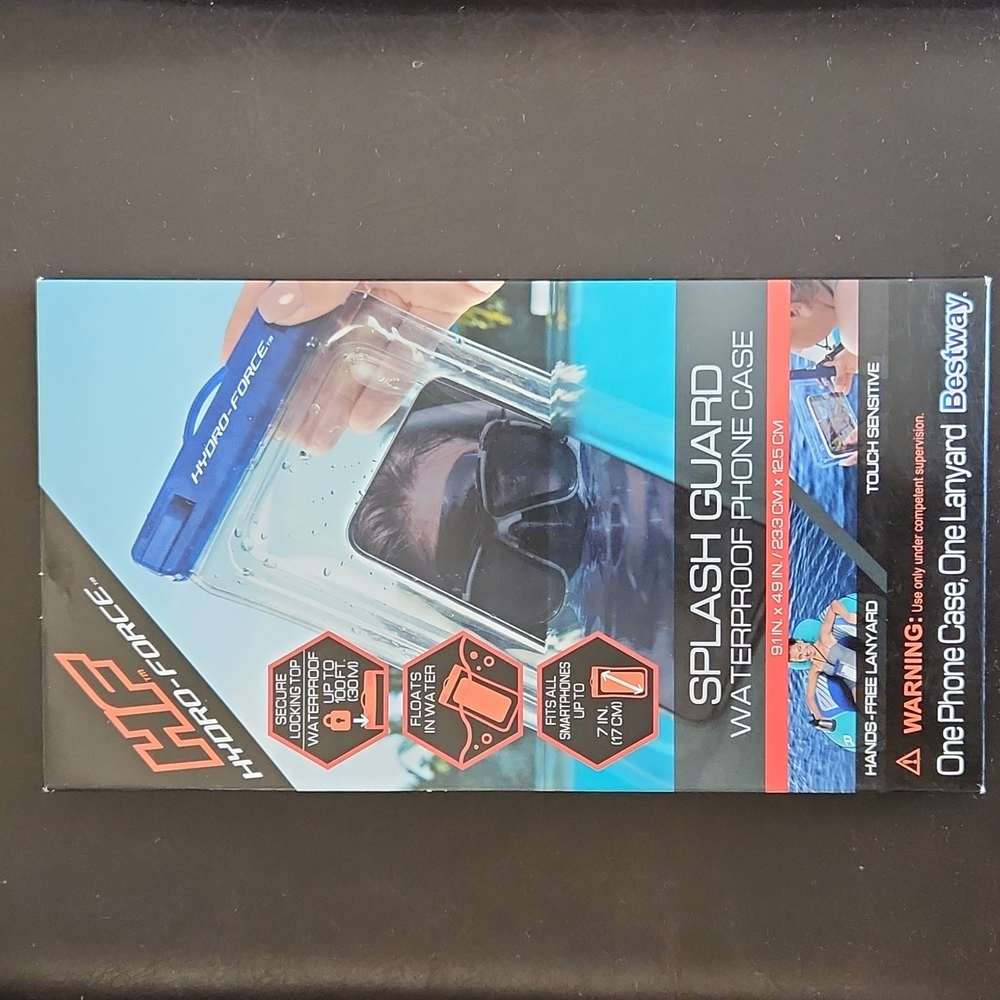 Clear waterproof phone case,  with lanyard, locking case